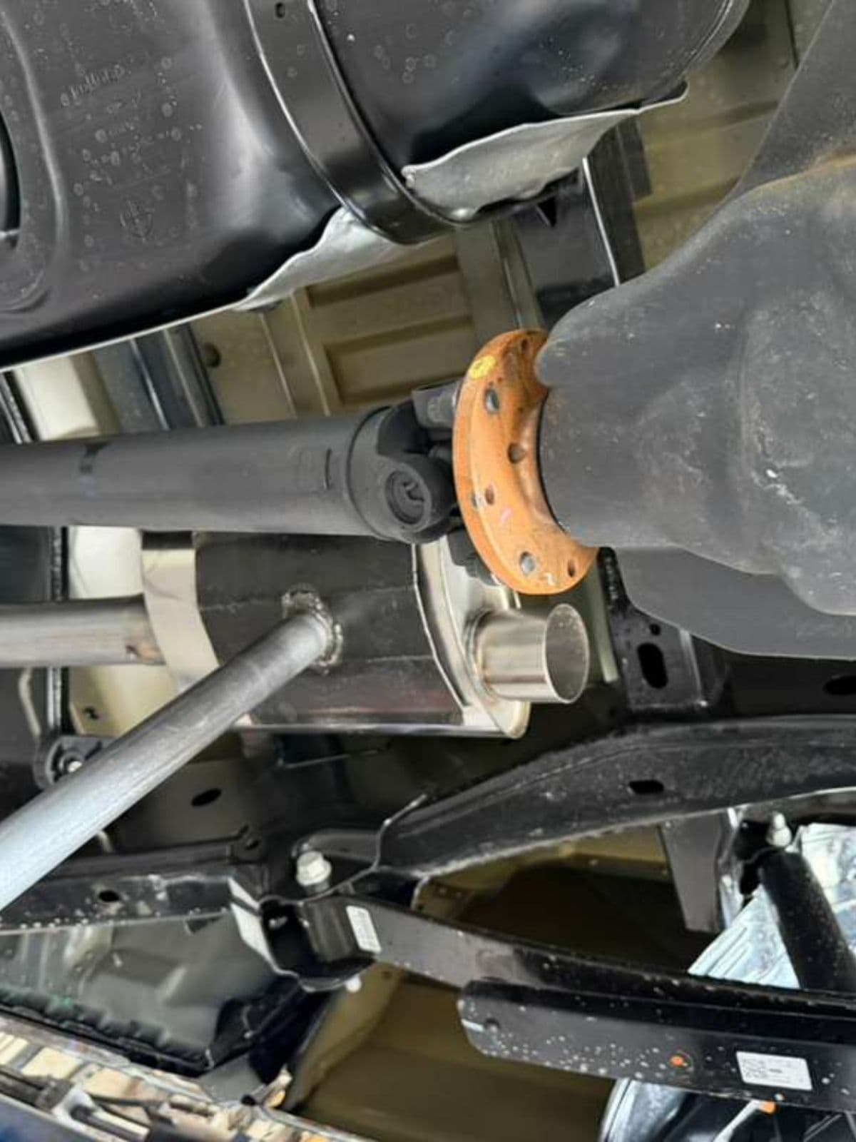 Polished muffler install