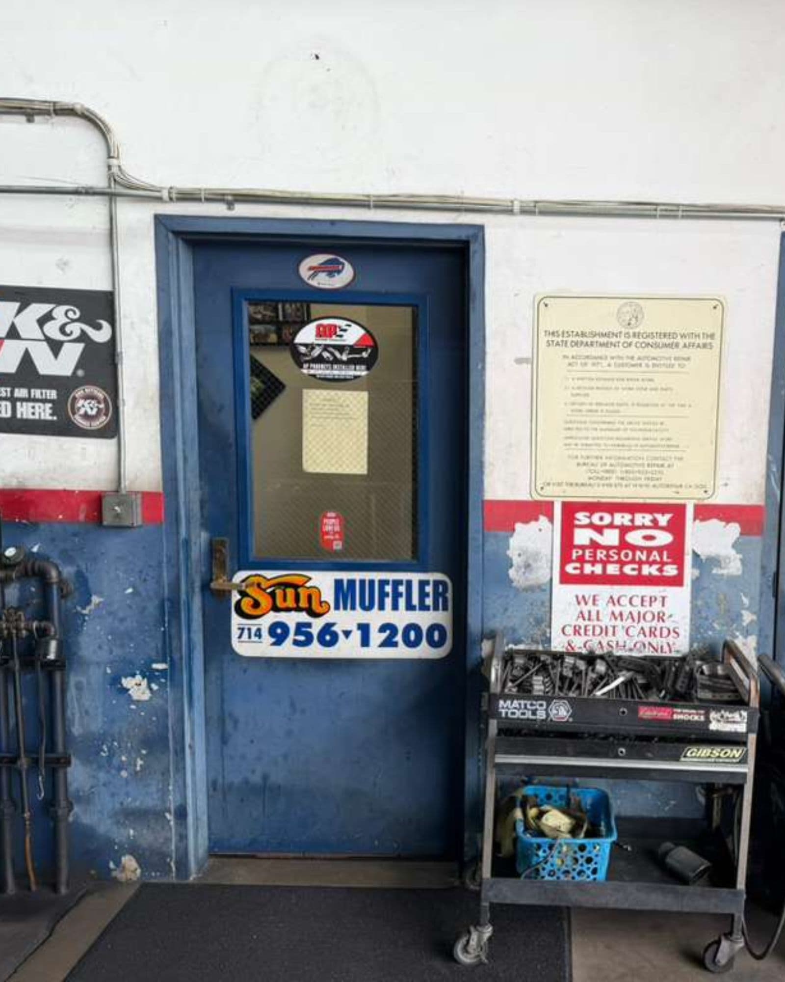 Sun Muffler shop floor
